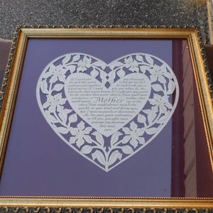 Mother poem framed